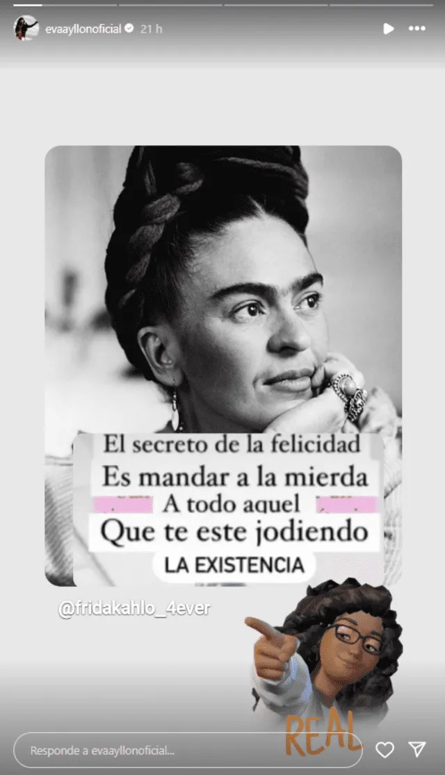 <em>Eva Ayllón sorprende con publicación. Captura: Instagram </em>   